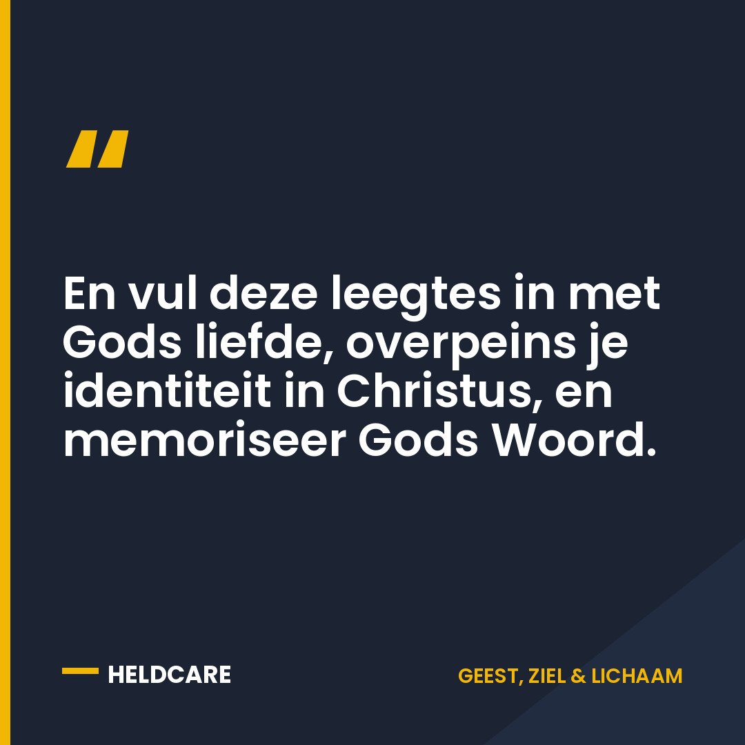 Jij bent de baas, in Christus, over je ziel! (2)